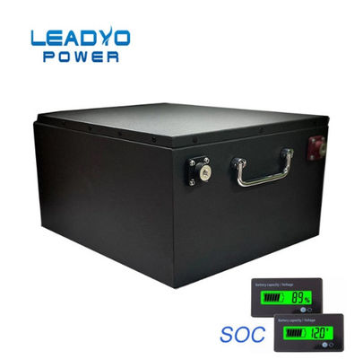 Μεταλλική θήκη 48 Volt Μπαταρία ιόντων λιθίου , RS232 / RS485 30ah μπαταρίες καροτσιού γκολφ