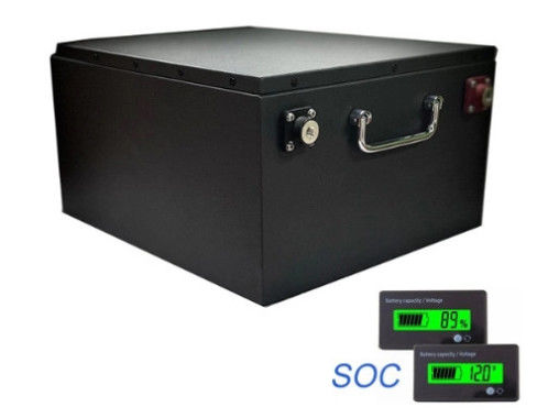 Υψηλής τάσης μπαταρία κάρρων Lifepo4 γκολφ 48V 200A επαναφορτιζόμενη με BMS