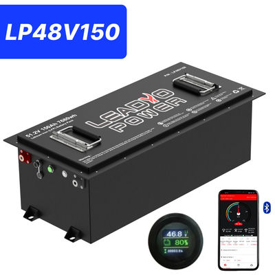 Αγορά 48V 150Ah 250Amp 51.2V Bluetooth LiFePO4 μπαταρία λυθίου γκολφ με στρογγυλή οθόνη LCD, 5ετή εγγύηση σε απευθείας σύνδεση κατασκευή