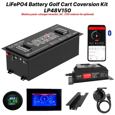 Αγορά 48V 150Ah 51.2V LiFePO4 Lithium Golf Cart Battery Conversion Kit 250Amp συνεχής έξοδος, 520A/20S σε απευθείας σύνδεση κατασκευή