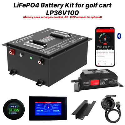 Αγορά 36V 100Ah 200Amp 36.8V Bluetooth LiFePO4 Lithium Golf Cart Συσκευή μετατροπής μπαταρίας σε απευθείας σύνδεση κατασκευή