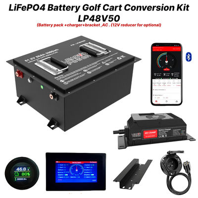 48V 50Ah 51.2V2 150Amp LiFePO4 μπαταρία γκολφ κιτ μετατροπής, 5 χρόνια εγγύηση