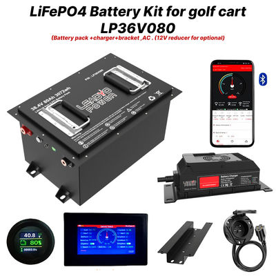 Αγορά 36V 80Ah 150Amp (36.8V) Bluetooth LiFePO4 Lithium Golf Cart Συσκευή κάλυψης μπαταρίας σε απευθείας σύνδεση κατασκευή
