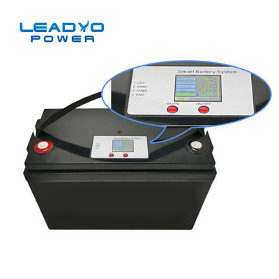 Έξυπνες ιονικές rv επίδειξης LCD λίθιου θαλάσσιες μπαταρίες κύκλων Lifepo4 μπαταριών 12v 100Ah βαθιές με τη θέση μπαταριών οργάνων ελέγχου
