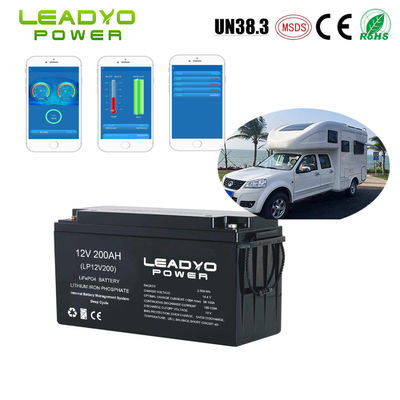 Καλή τιμή Επαναφορτιζόμενες ιονικές rv IP66 λίθιου μπαταρίες κύκλων μπαταριών 12V 200Ah LiFePO4 βαθιές με έξυπνο App σε απευθείας σύνδεση