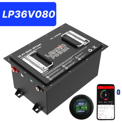 Καλή τιμή 36V 80Ah 150Amp (36.8V) Bluetooth LiFePO4 Lithium Golf Cart μπαταρία w/h LCD οθόνη & Bluetooth σε απευθείας σύνδεση