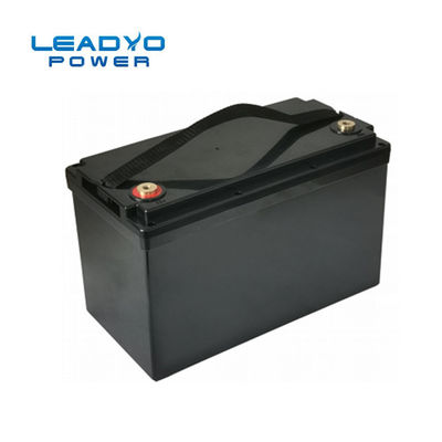 Μαύρη Screwable Leadyo έξυπνη BMS Lifepo4 περίπτωση ABS μπαταριών 12V 100ah 1280Wh