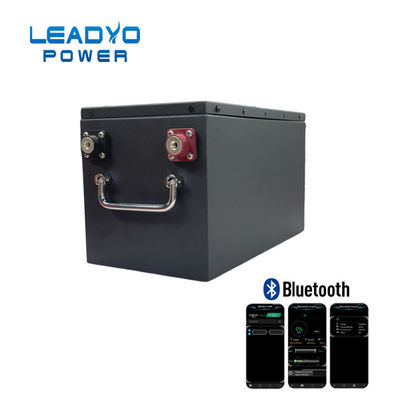 Βαθύ πακέτο 12V 100ah μπαταριών κύκλων Lifepo4 μπαταριών λίθιου Bluetooth περίπτωσης μετάλλων